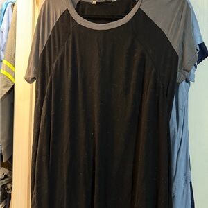 Black and grey nursing Tshirt dress